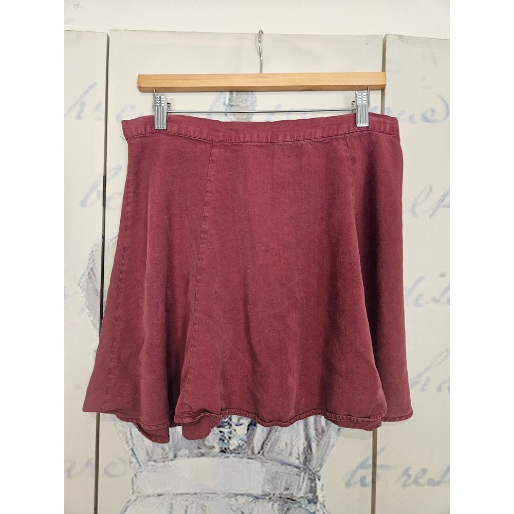 Cotton On Skirt Medium Burgundy A-Line Skater Mini Casual Indie Soft Girl